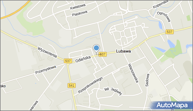 Lubawa, Gdańska, mapa Lubawa