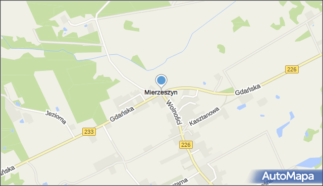 Mierzeszyn, Gdańska, mapa Mierzeszyn