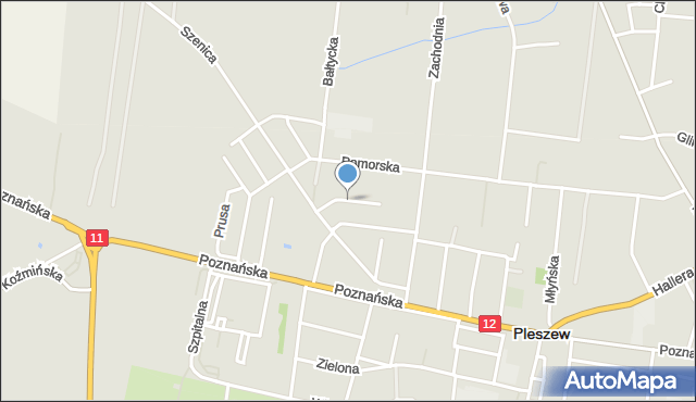 Pleszew, Gdyńska, mapa Pleszew