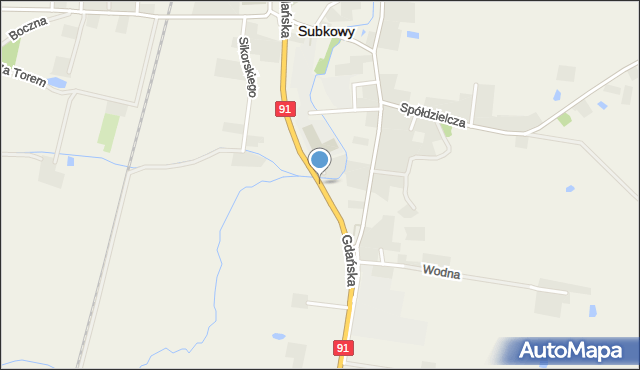 Subkowy, Gdańska, mapa Subkowy