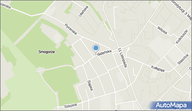 Świnoujście, Gdańska, mapa Świnoujście