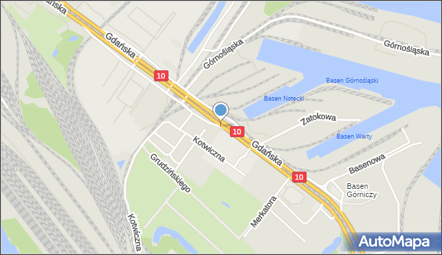 Szczecin, Gdańska, mapa Szczecina