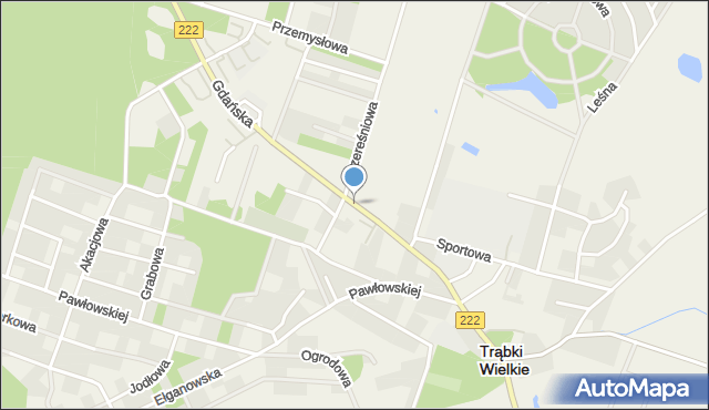 Trąbki Wielkie, Gdańska, mapa Trąbki Wielkie