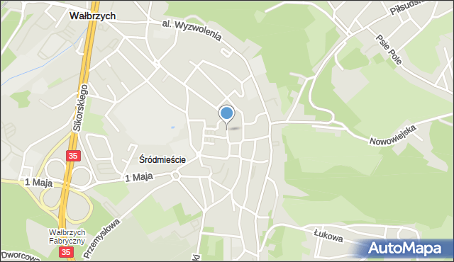 Wałbrzych, Gdańska, mapa Wałbrzycha