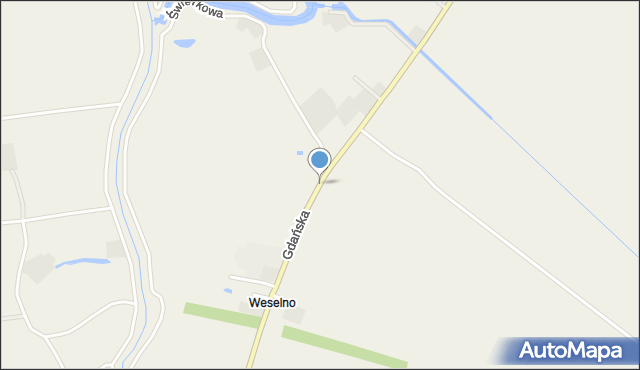 Weselno, Gdańska, mapa Weselno