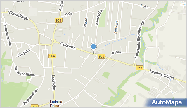 Wieliczka, Gdowska, mapa Wieliczka