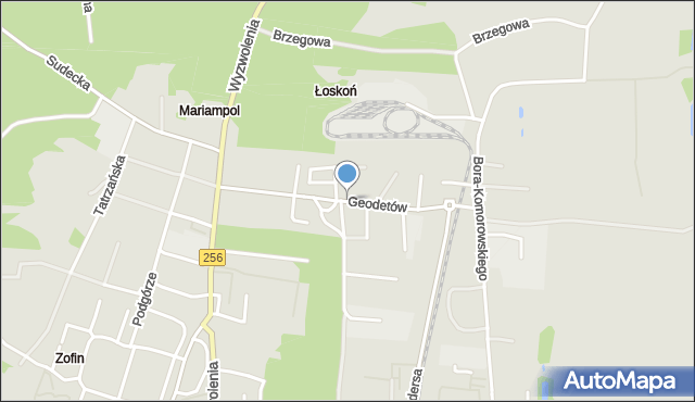 Bydgoszcz, Geodetów, mapa Bydgoszczy