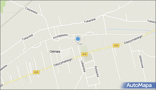 Gliwice, Geodetów, mapa Gliwic