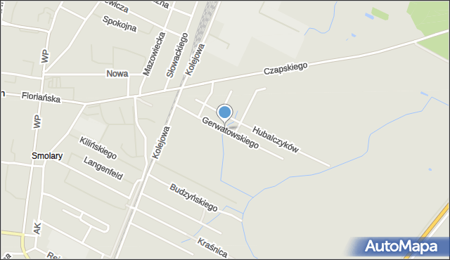 Gostynin, Gerwatowskiego Józefa, ks., mapa Gostynin