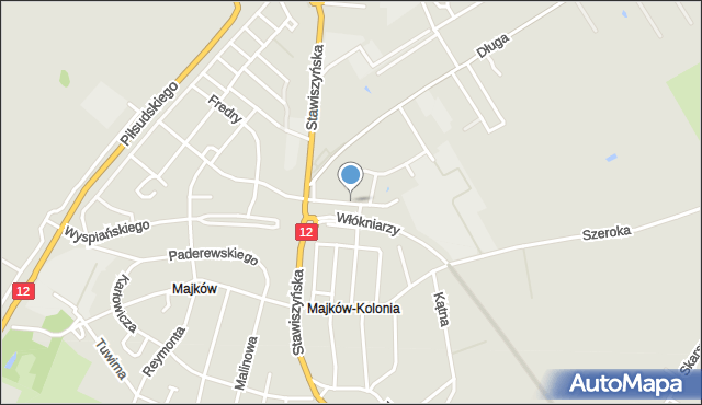 Kalisz, Geodetów, mapa Kalisza