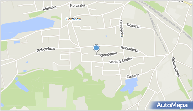 Lubsko, Geodetów, mapa Lubsko