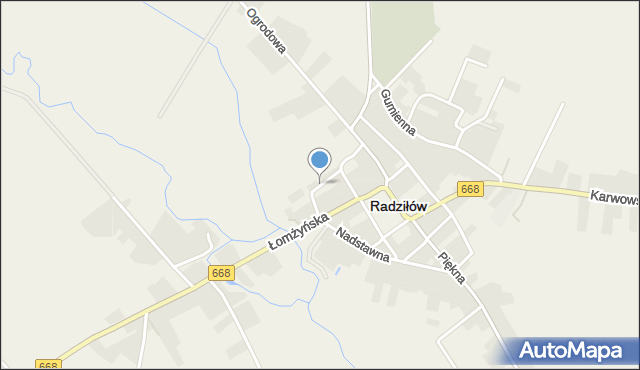 Radziłów, Gęsia, mapa Radziłów