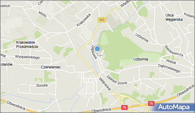 Bochnia, Gipsowa, mapa Bochni