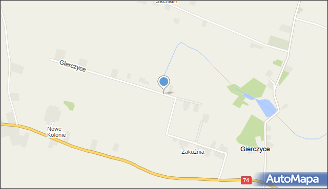 Gierczyce gmina Wojciechowice, Gierczyce, mapa Gierczyce gmina Wojciechowice