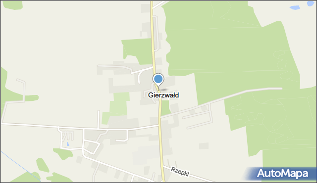 Gierzwałd, Gierzwałd, mapa Gierzwałd