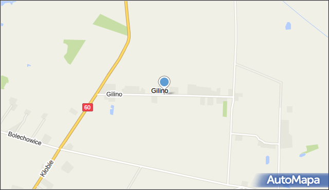 Gilino, Gilino, mapa Gilino