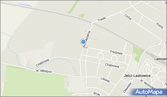 Jelcz-Laskowice, Gimnazjalna, mapa Jelcz-Laskowice