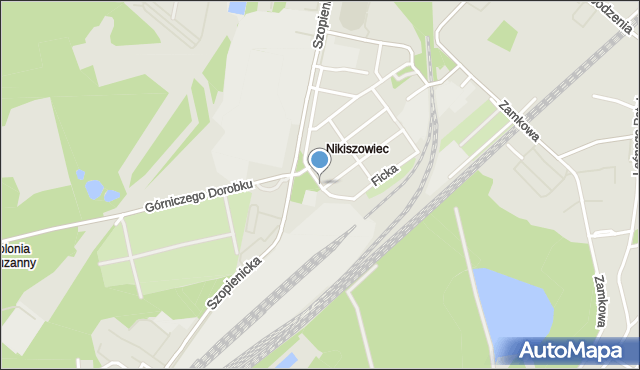 Katowice, Giszowiecka, mapa Katowic