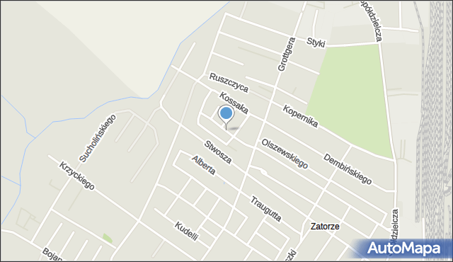 Leszno, Gierymskiego Maksymiliana, mapa Leszno