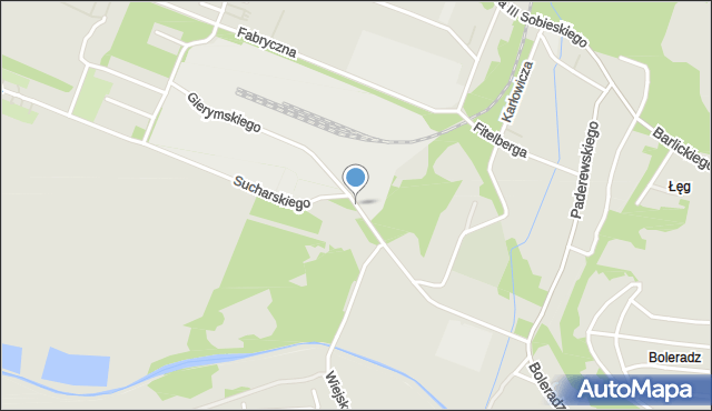 Wojkowice powiat będziński, Gierymskiego, mapa Wojkowice powiat będziński