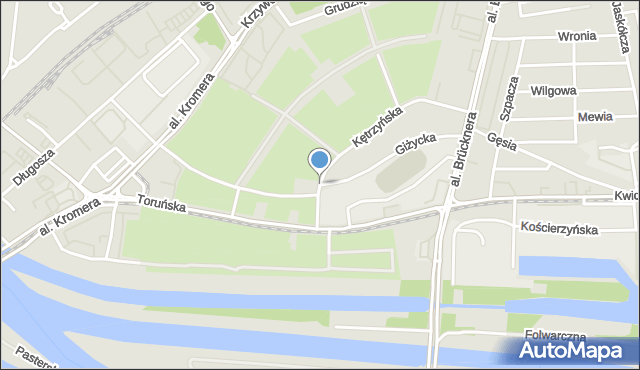 Wrocław, Giżycka, mapa Wrocławia