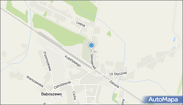 Baboszewo, Glinojecka, mapa Baboszewo