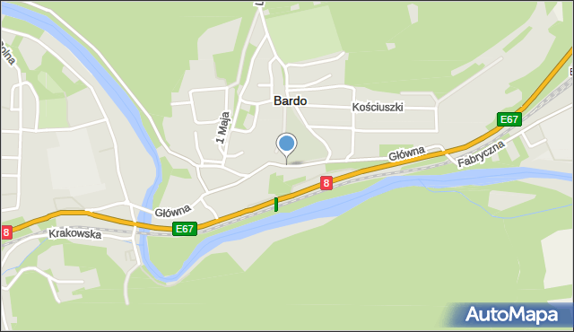 Bardo powiat ząbkowicki, Główna, mapa Bardo powiat ząbkowicki