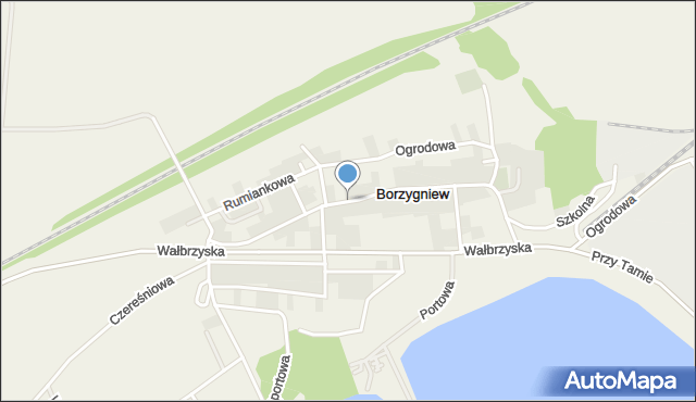 Borzygniew, Główna, mapa Borzygniew