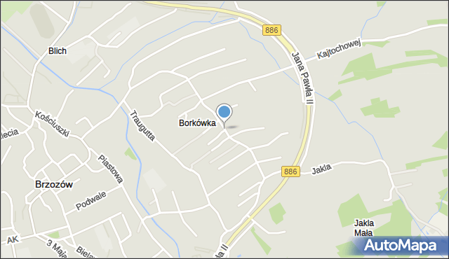 Brzozów, Głowackiego Bartosza, mapa Brzozów