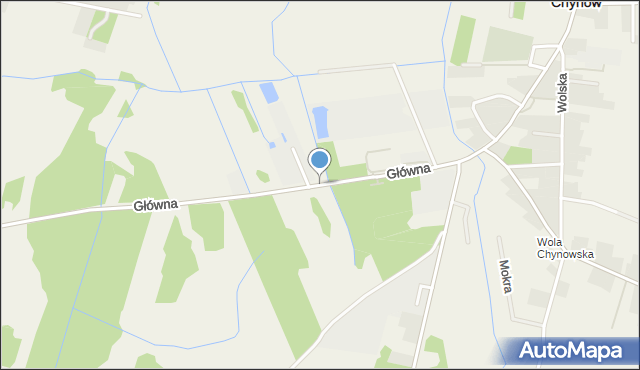 Chynów powiat grójecki, Główna, mapa Chynów powiat grójecki