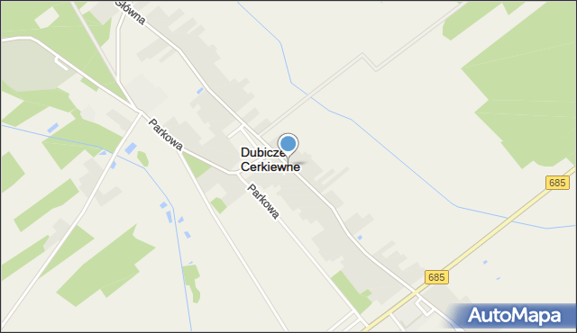 Dubicze Cerkiewne, Główna, mapa Dubicze Cerkiewne