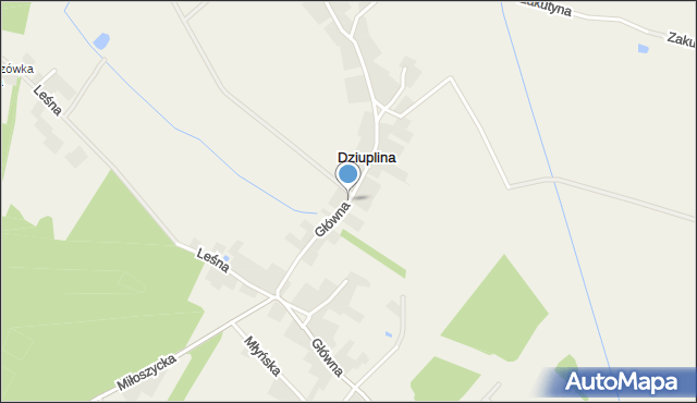 Dziuplina, Główna, mapa Dziuplina