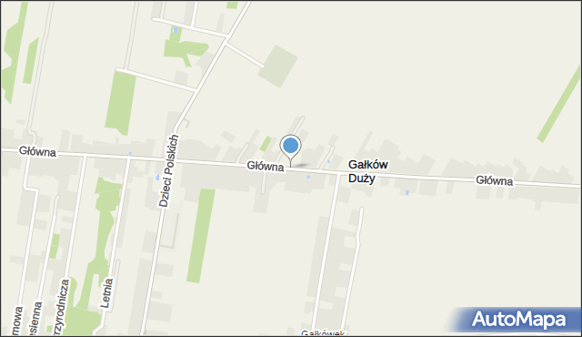 Gałków Duży, Główna, mapa Gałków Duży