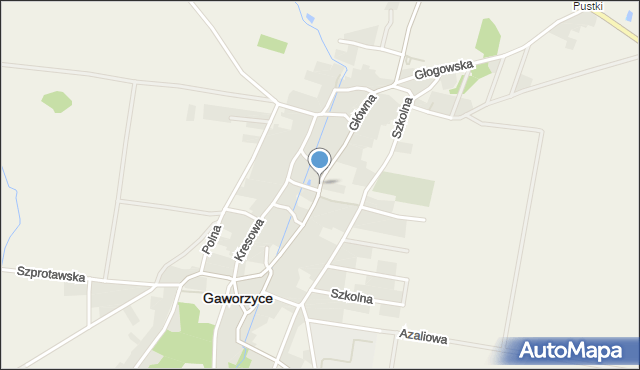 Gaworzyce, Główna, mapa Gaworzyce