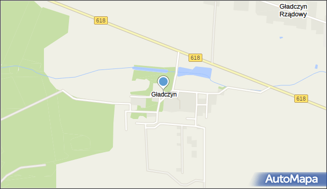 Gładczyn, Gładczyn, mapa Gładczyn