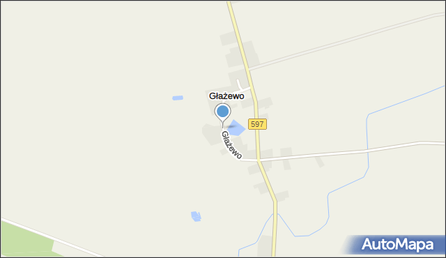 Głażewo gmina Unisław, Głażewo, mapa Głażewo gmina Unisław