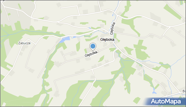 Głęboka gmina Biecz, Głęboka, mapa Głęboka gmina Biecz