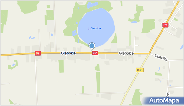 Głębokie gmina Cyców, Głębokie, mapa Głębokie gmina Cyców