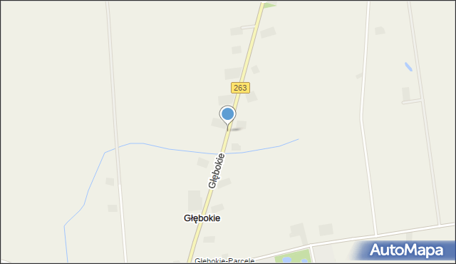 Głębokie gmina Olszówka, Głębokie, mapa Głębokie gmina Olszówka