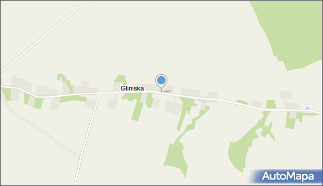 Gliniska gmina Uchanie, Gliniska, mapa Gliniska gmina Uchanie