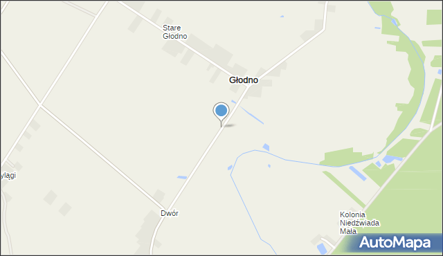 Głodno gmina Łaziska, Głodno, mapa Głodno gmina Łaziska