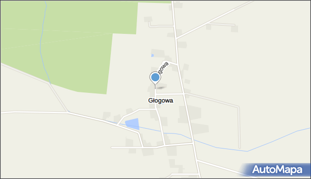 Głogowa gmina Raszków, Głogowa, mapa Głogowa gmina Raszków