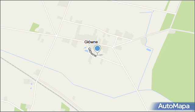 Główne, Główne, mapa Główne