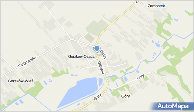 Gorzków-Osada, Główna, mapa Gorzków-Osada