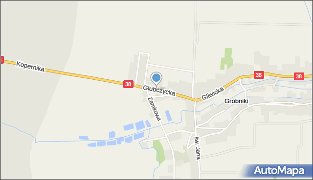 Grobniki, Głubczycka, mapa Grobniki