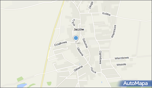 Jaczów, Główna, mapa Jaczów