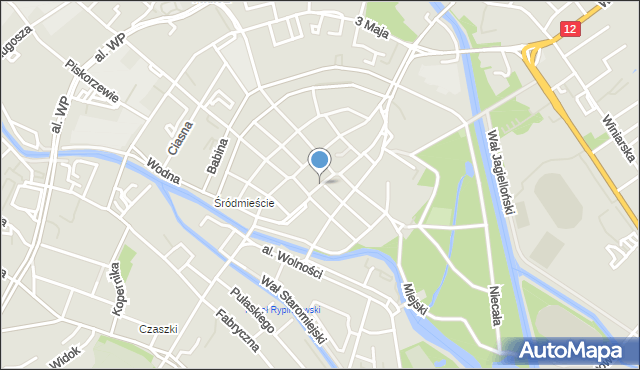 Kalisz, Główny Rynek, mapa Kalisza