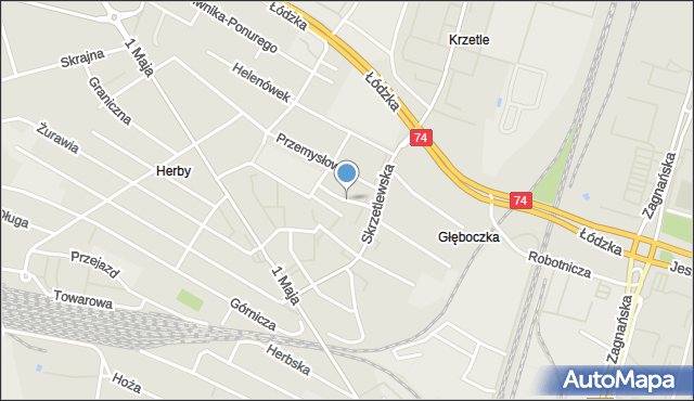 Kielce, Gliniana, mapa Kielc