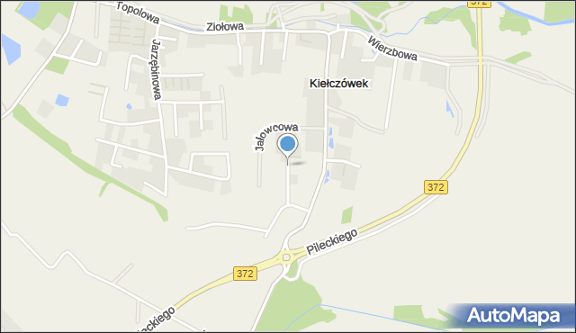 Kiełczówek, Głogowa, mapa Kiełczówek