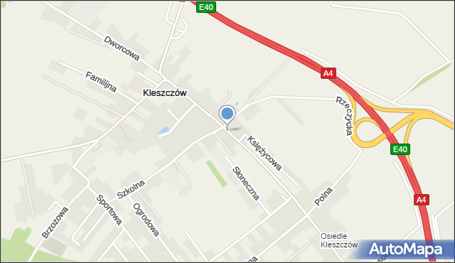 Kleszczów gmina Rudziniec, Gliwicka, mapa Kleszczów gmina Rudziniec